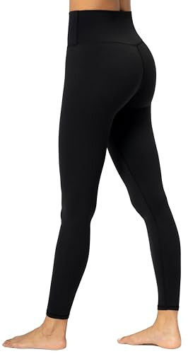 Sunzel Sunzfly Leggings for Women with Tummy Control High Waisted Yoga Pants 7/8 Length for Workout (Black, Large) | Amazon (US)