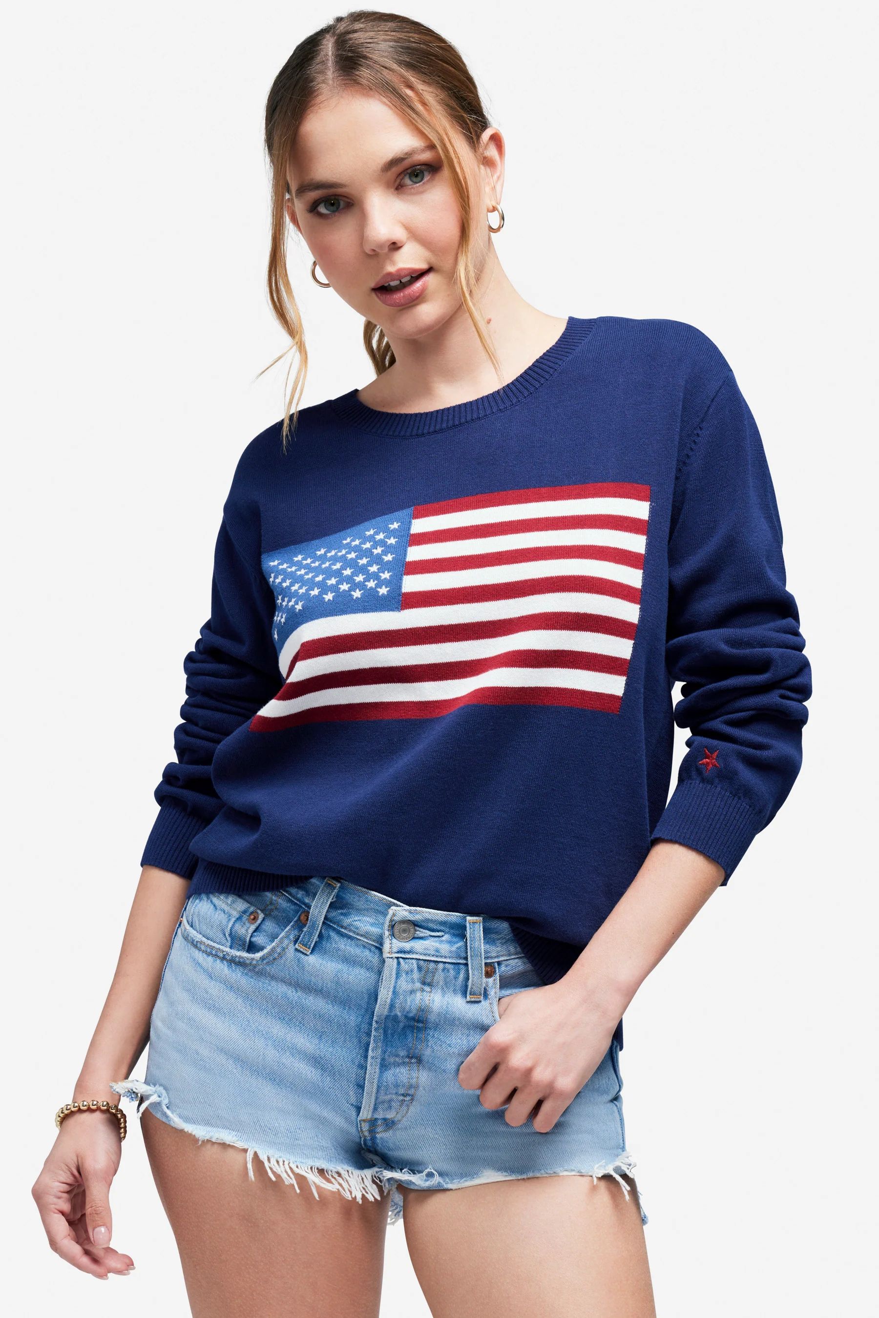 Flag Barrett Sweater | Pageant Blue | Wildfox