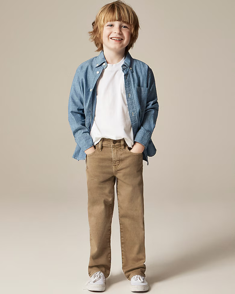 Kids' Straight-fit garment-dyed stretch jean | J. Crew US