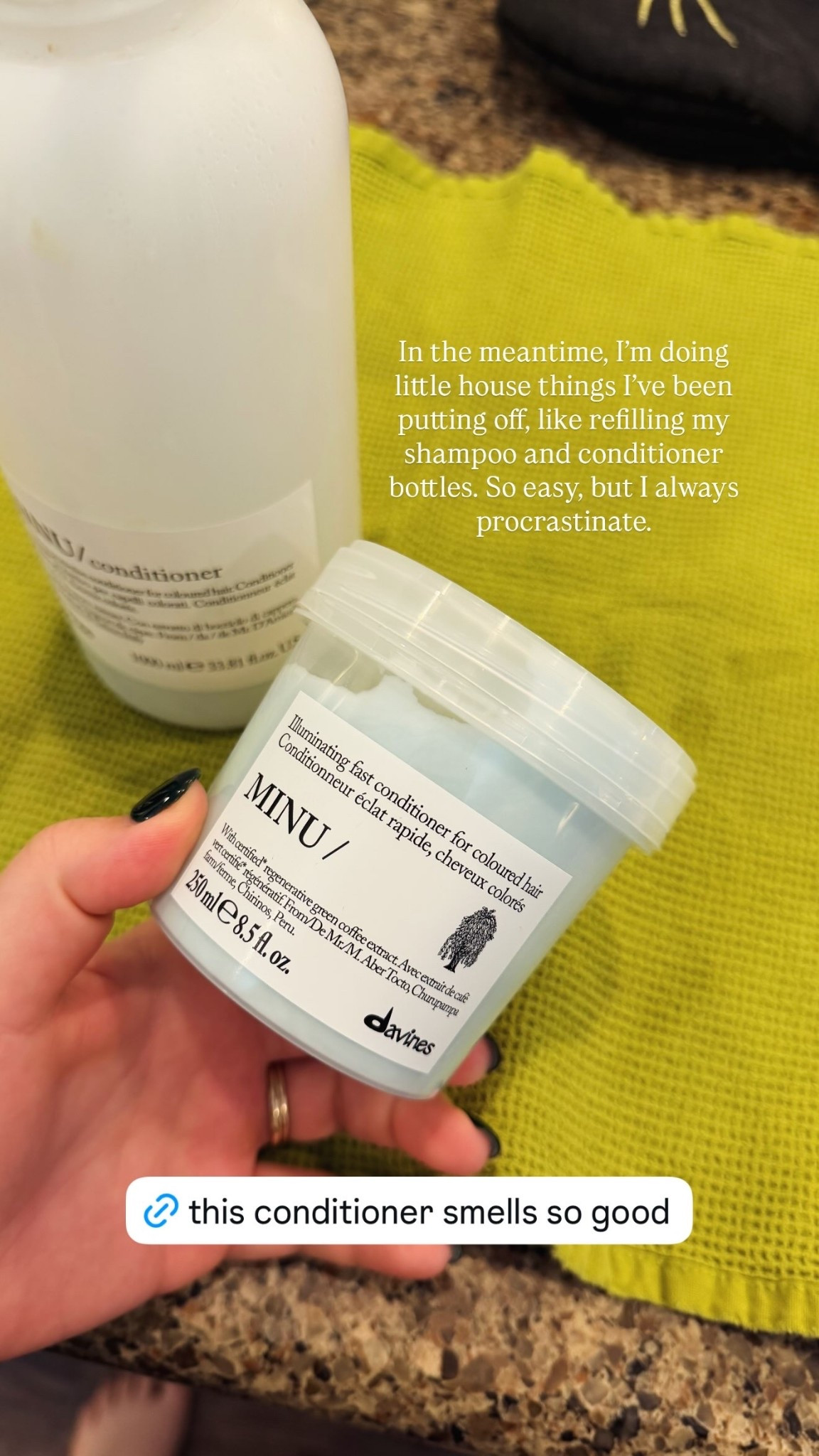 In the meantime, I’m doing little house things I’ve been putting off, like refilling my shampoo and conditioner bottles. So easy, but I always procrastinate.

#LTKmorningroutine #LTKBeauty #LTKselfcare