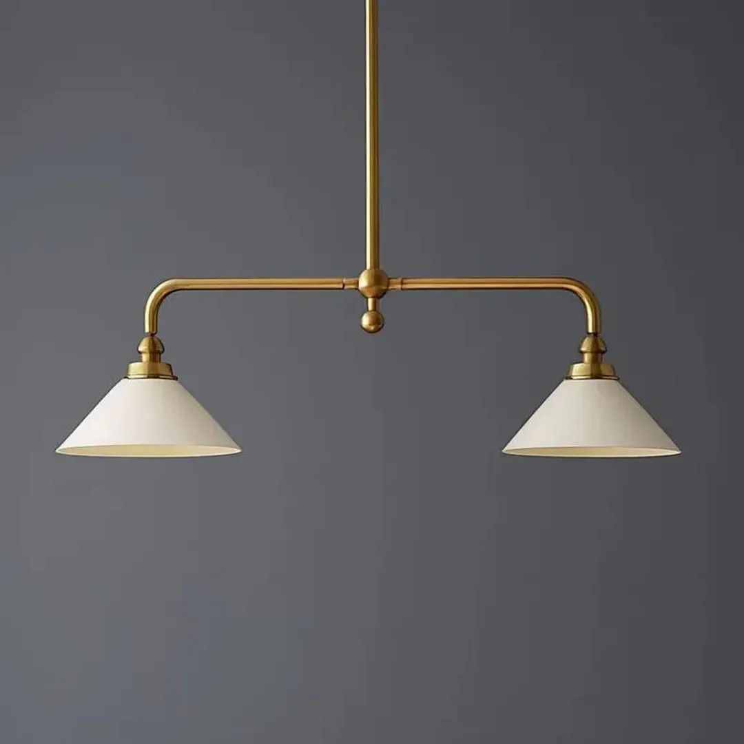 Brass Linear Chandelier Light: Mid Century Modern Chandelier Lighting Fixtures Kitchen Island - E... | Etsy (US)