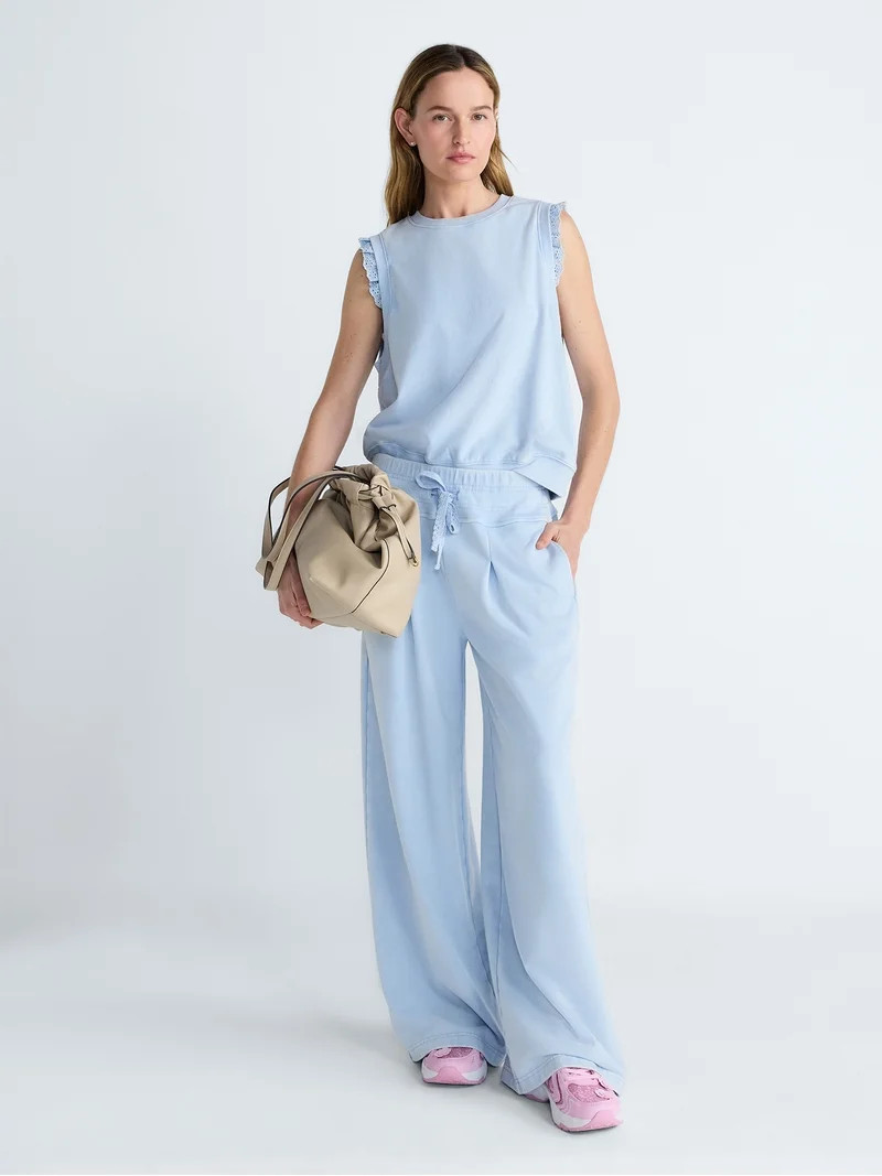 Scoop Women's Sleeveless Ruffle Top, Sizes XS-XXL | Walmart (US)