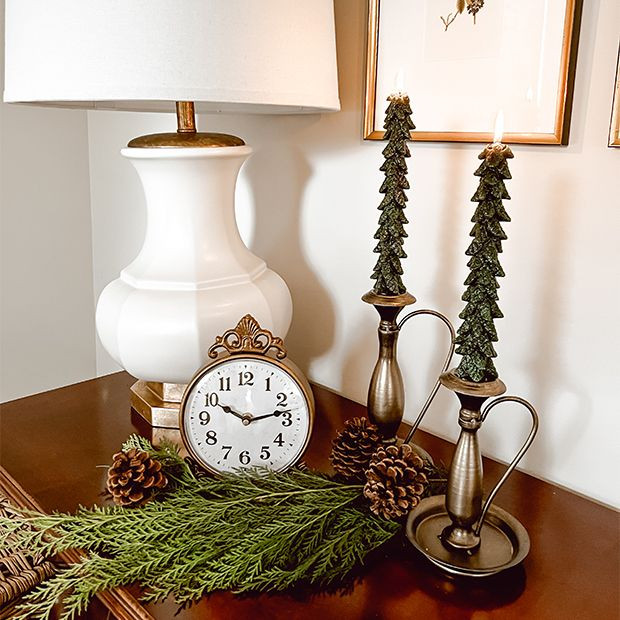 Bronze Candlestick With Arched Handle Set of 2 | Antique Farm House