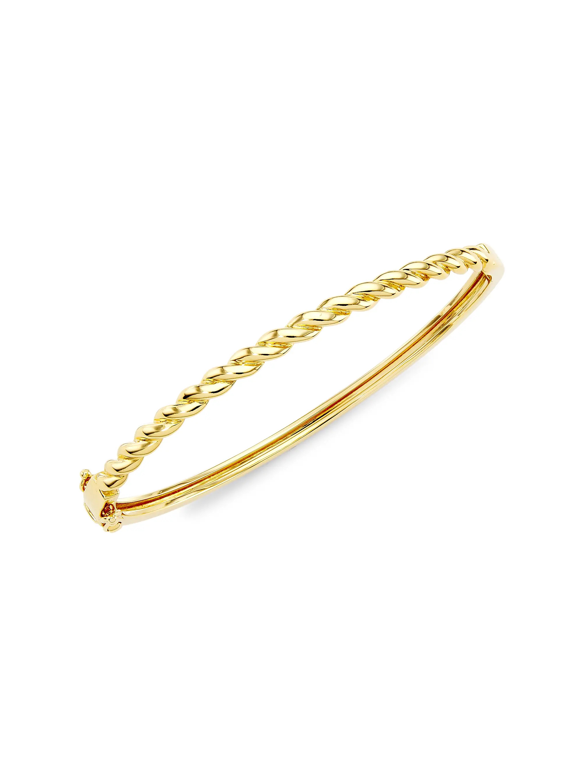 14K Yellow Gold Rope Bangle | Saks Fifth Avenue