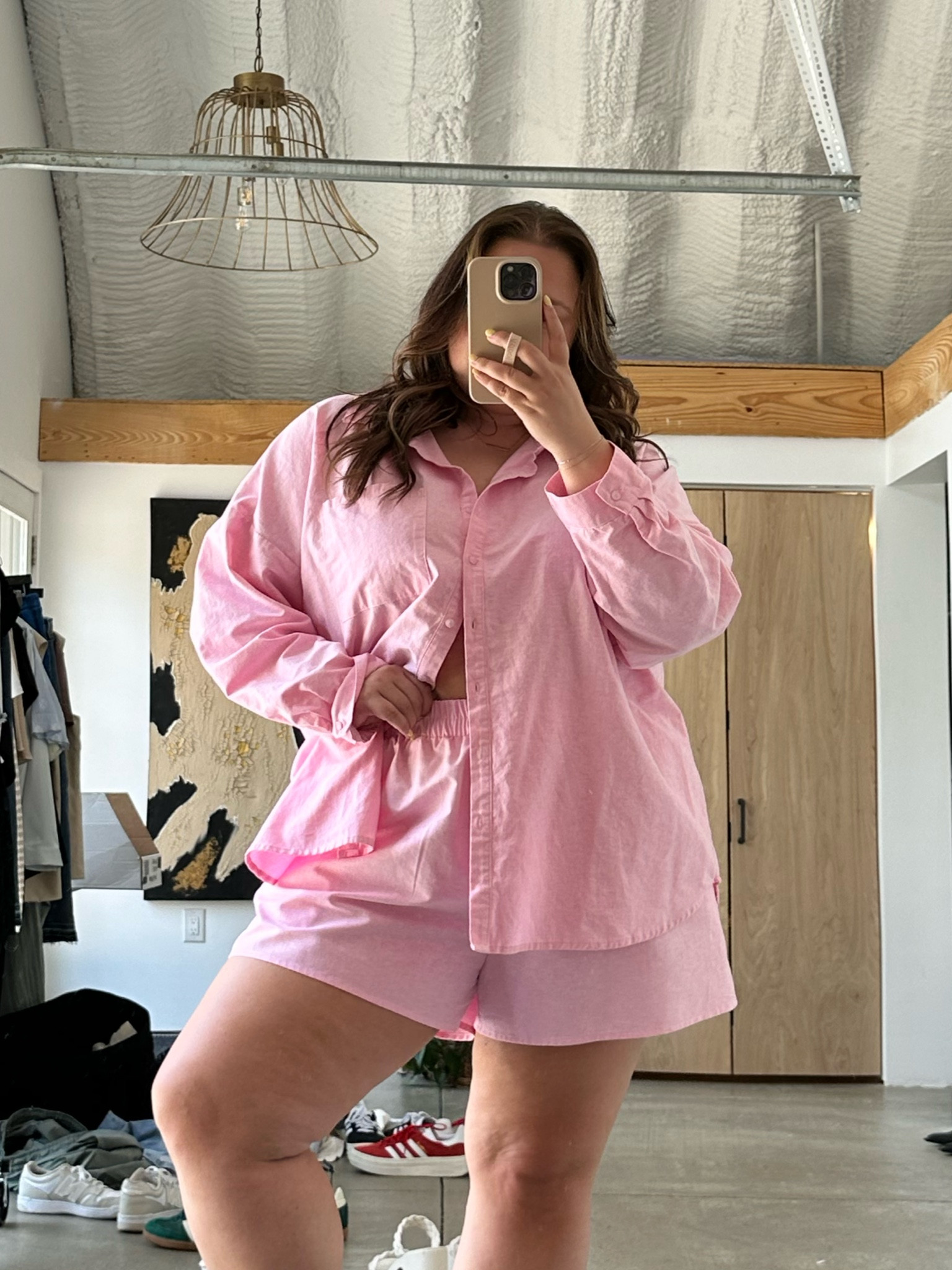 Cute linen matching set for summer! Love just the shorts for the boxer shorts trend too! Wearing 2X top and bottom! 

#LTKPlusSize #LTKStyleTip #LTKFindsUnder100