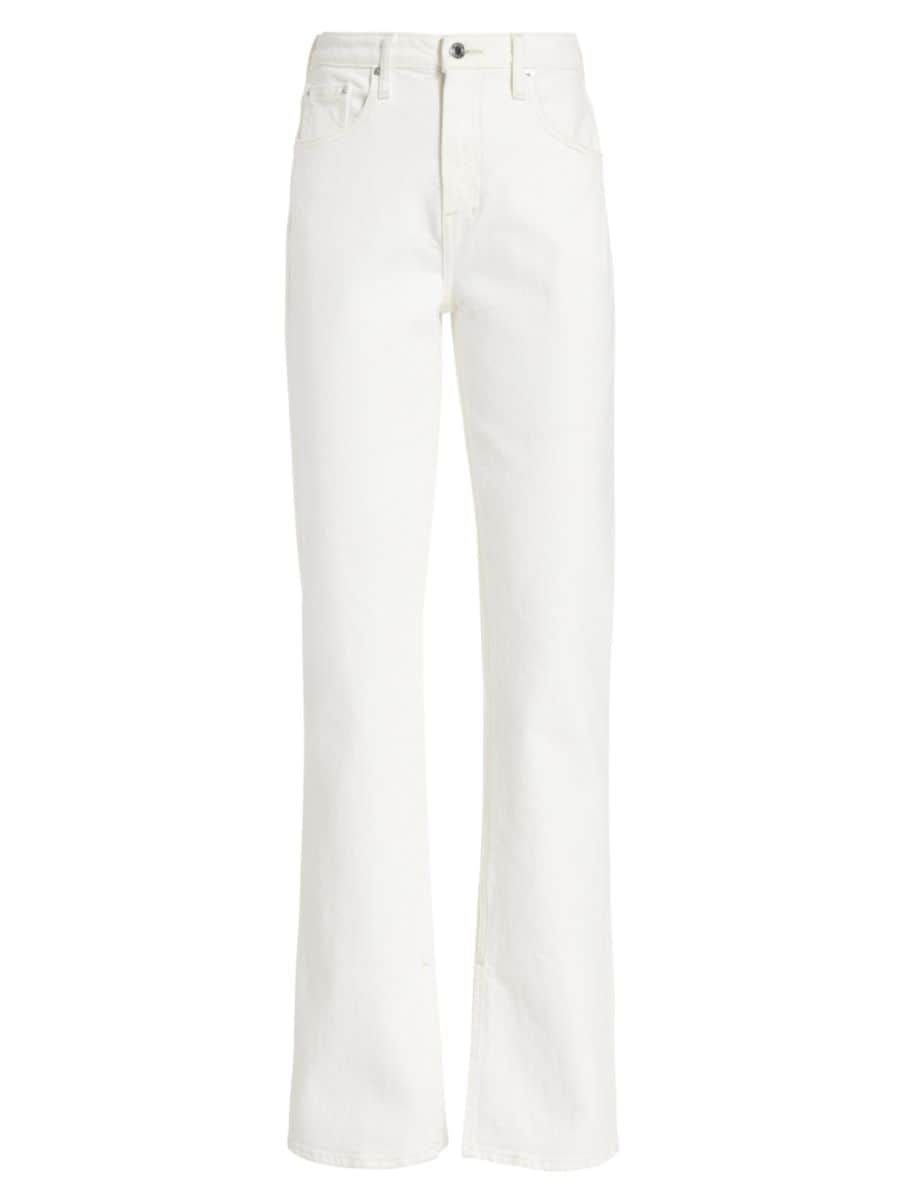 Frankie Ultra High-Rise Stretch Straight Jeans | Saks Fifth Avenue