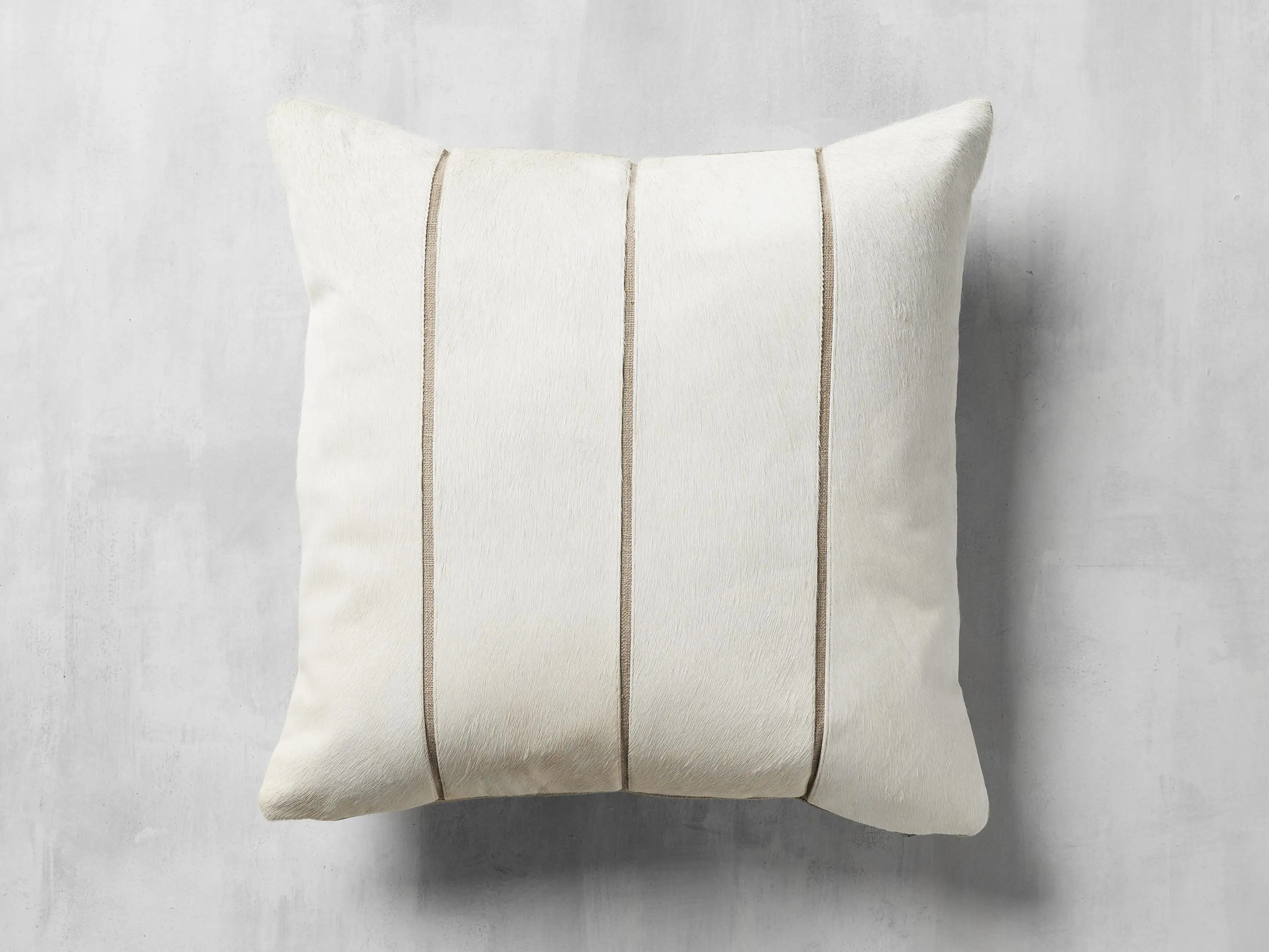 Channel-Stitch Hide Pillow Cover | Arhaus