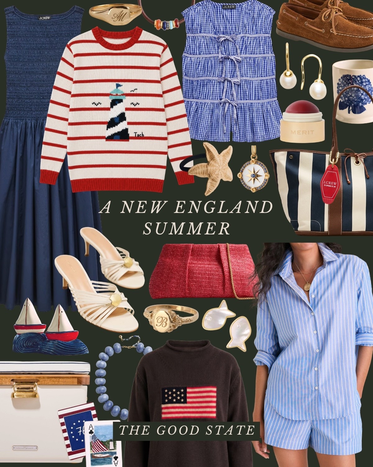 This is for the girlies planning a trip to the East Coast this summer. For the ones dreaming of warm sunshine on their skin, a light sweater and cool breeze, cobblestone streets lined with hydrangeas and sunset on a sailboat. Oh and their very own invite to the Kennedy Compound. This is for the ladies who love classic styles fit for a Kennedy. Styles that are timeless and elevated. Fun and feminine. For the ones who have their very own collection of boat totes, boat shoes and maybe even boats…? If so please share. This is for the wearers of stripes and gingham. The ones who accessorize with a cardigan over their shoulders and who are daring and chic enough to wear red lipstick on any given day. For the sunhat enthusiasts, iconic J.Crew rollneck lovers and for the lovers of all things nautical. For the ones who enjoy sailing in Newport, a picnic on the Cape Cod seashore and happy hour in Martha’s Vineyard. This collection is for you🦞 ⚓️ 🧺

#LTKSaleAlert #LTKActive #LTKootd