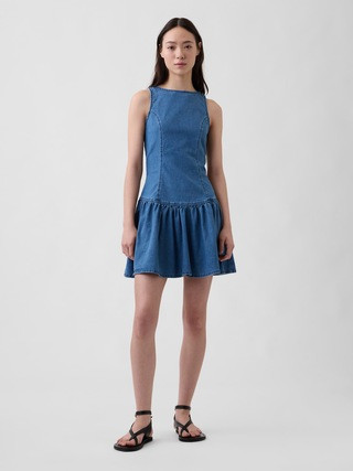 Denim Drop-Waist Mini Dress | Gap (US)