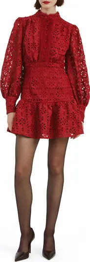 Remy Long Sleeve Floral Lace Minidress | Nordstrom