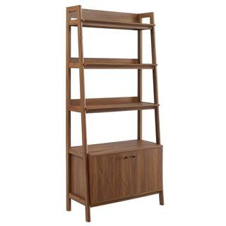 MODWAY Bixby 32.5 in. Bookshelf in Walnut EEI-4656-WAL - The Home Depot | The Home Depot