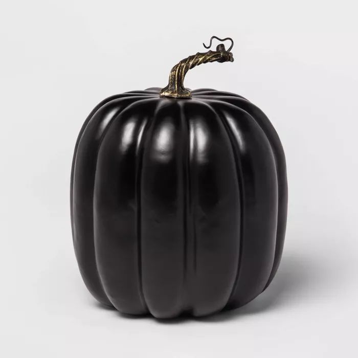 10" Solid Black Painted Halloween Decorative Pumpkin - Hyde & EEK! Boutique™ | Target