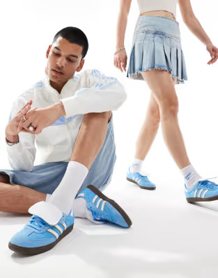 adidas Originals Samba LT trainers in blue and white | ASOS (Global)
