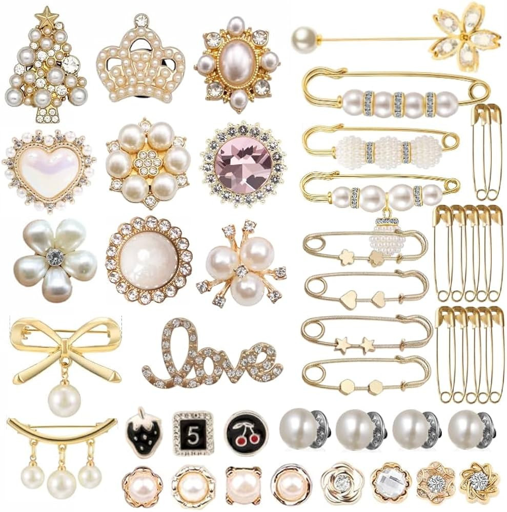 59PCS Charms for Socks Safety Pins,Sock Charms Pins Sock Jewelry Charms Sock Accessories,Brooches... | Amazon (US)