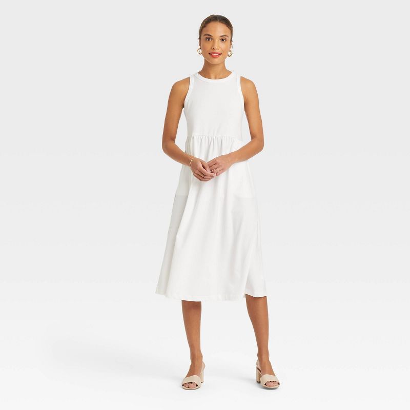 Women&#39;s Sleeveless Knit Ballet Dress - A New Day&#8482; White XS | Target