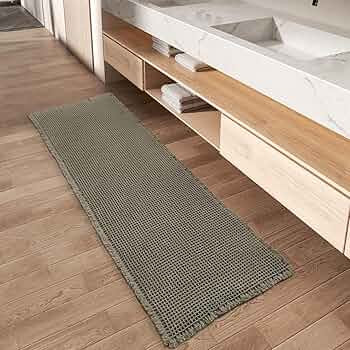Upgraded Waffle Runner Rug Super Absorbent Non Slip Bath Mats for Bathroom Floor, Machine Washabl... | Amazon (US)