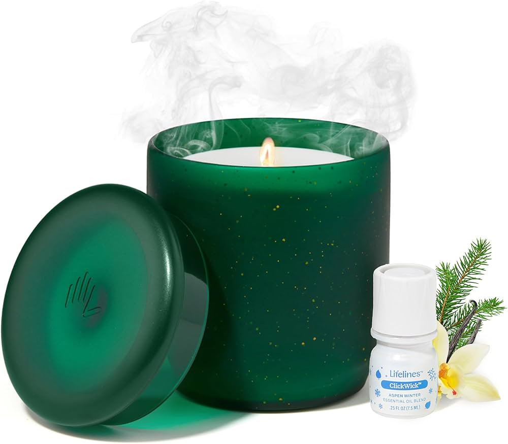 Lifelines Flameless Candle Aromatherapy Essential Oil Diffuser with ClickWick Essential Oil Blend... | Amazon (US)