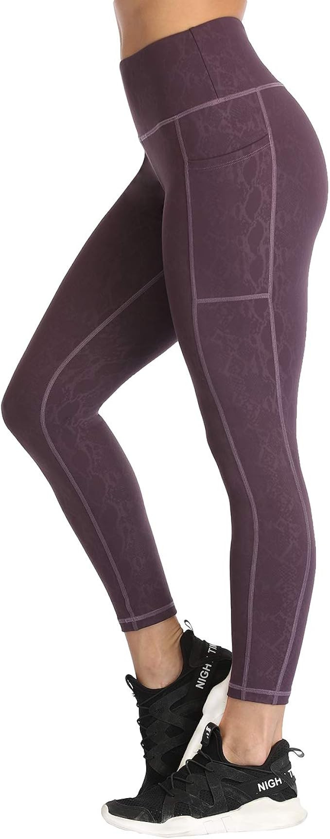 Amazon Essentials Women Yoga Leggings with Pockets High Waist Compression Workout Running Gym Pri... | Amazon (US)
