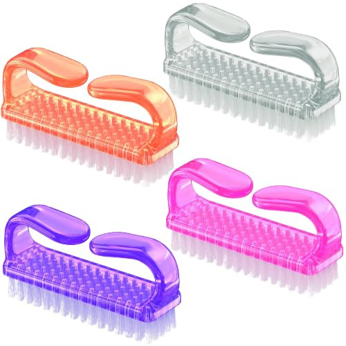 4 Pcs Nail Brush for daily Use -4 Different Kinds of Fingernail brush with Plastic Handle Nail br... | Amazon (US)