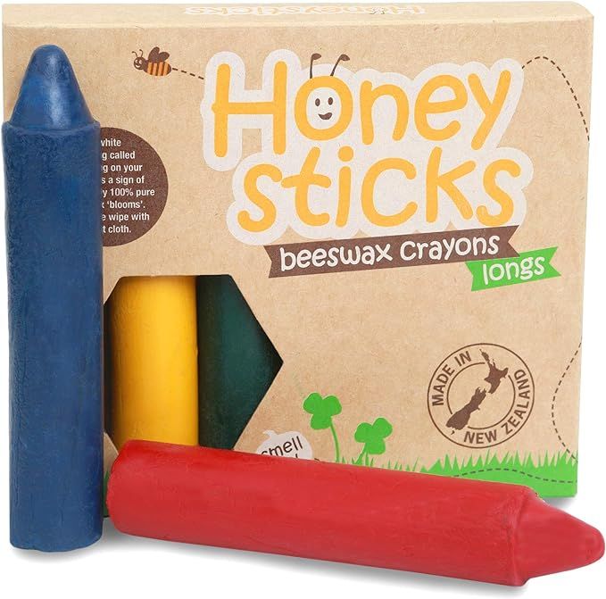 Honeysticks 100% Natural Beeswax Crayons - Jumbo Size Crayons for Toddlers and Kids Developing a ... | Amazon (US)