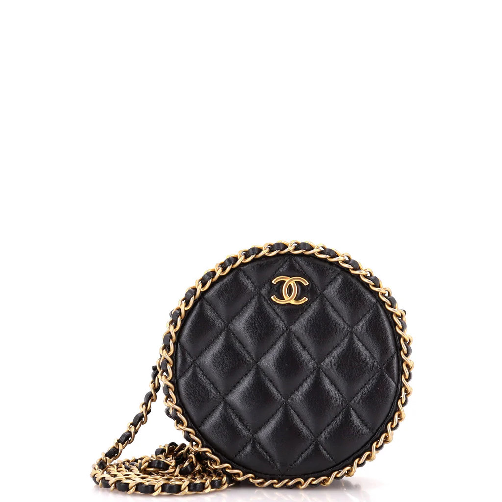 Chain Around Round Clutch with Chain Quilted Lambskin | Rebag