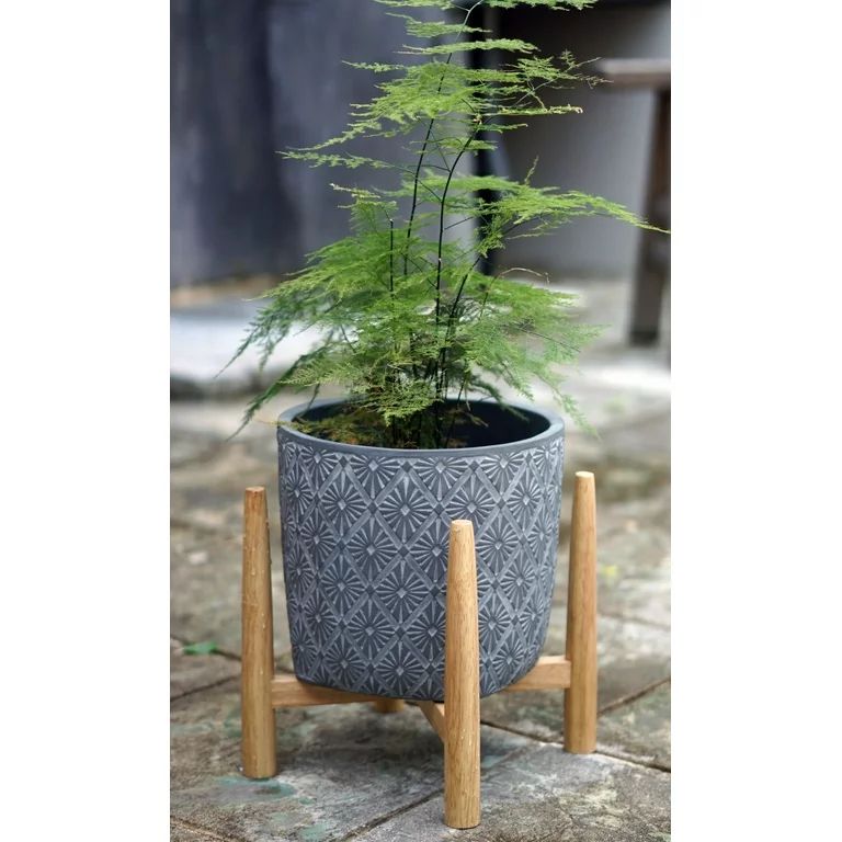 Better Homes & Gardens Brynn 10in Round Concrete Planter,Grey | Walmart (US)