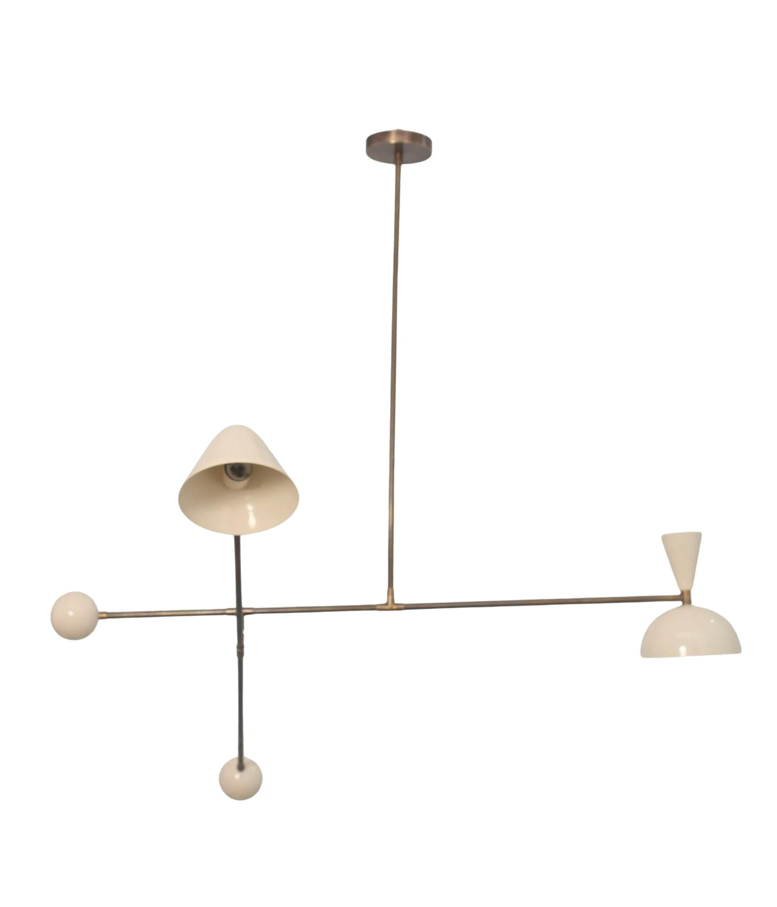 2 Light Contrerball Modern Contemporary Brass Sputnik Chandelier light fixture | Etsy (US)