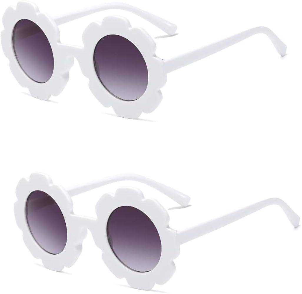 Ridering Toddle Girl Flower Round Shaped Sunglasses,UV Protection Outdoor Girl Boy Gifts Eyewear ... | Amazon (US)