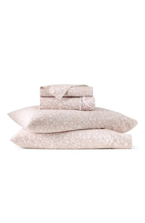 Boll & Branch Signature Hemmed Garden Organic Cotton Sheet Set in Dusty Rose at Nordstrom, Size K... | Nordstrom