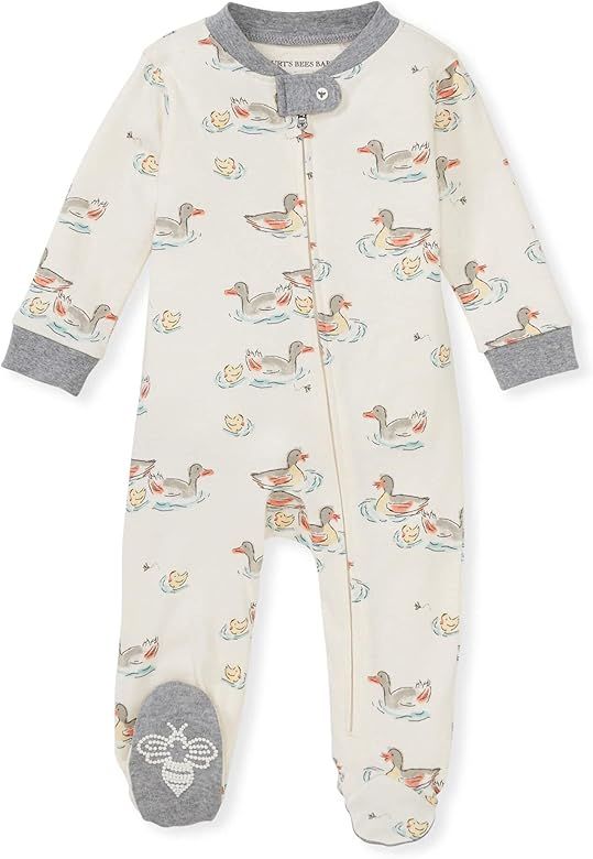 Burt's Bees Baby baby-boys Sleep and Play Pajamas, 100% Organic Cotton One-piece Romper Jumpsuit ... | Amazon (US)