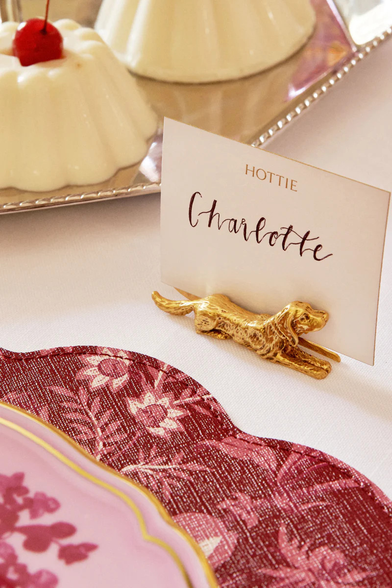 Gold Dog Place Card Holders Set of 4 | Tuckernuck (US)