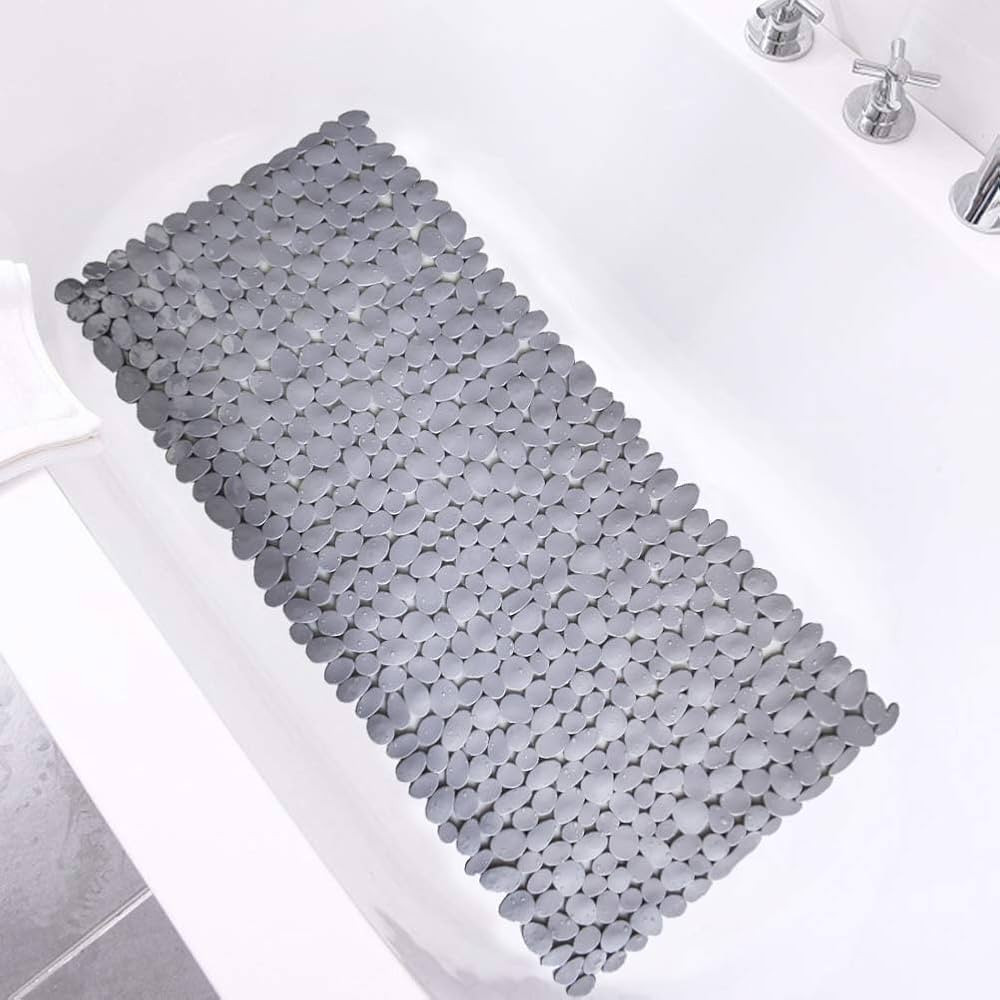 SONGZIMING Pebble Bath Mat 35x16 Inches for Bathtub to Non Slip in Shower with Drain Holes, Sucti... | Amazon (US)