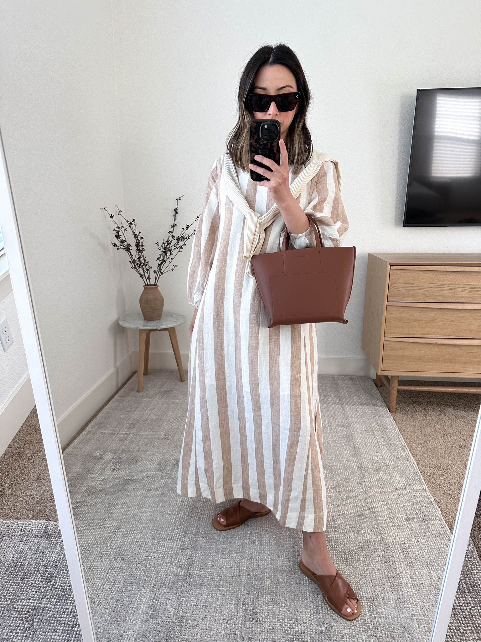 knee length dresses for ladies The Rib-Knit A-Line Tank Dress