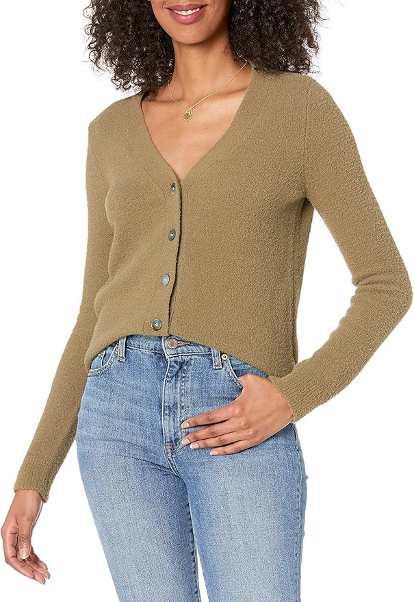 The Drop Women's Francine V-Neck Button Front Cozy Cardigan | Amazon (US)