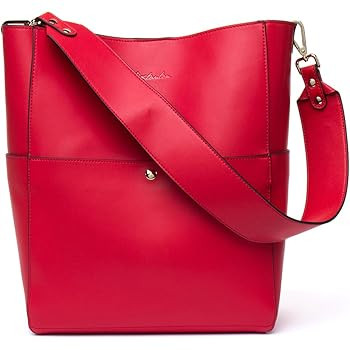 BOSTANTEN Women's Leather Designer Handbags Tote Purses Shoulder Bucket Bags | Amazon (US)
