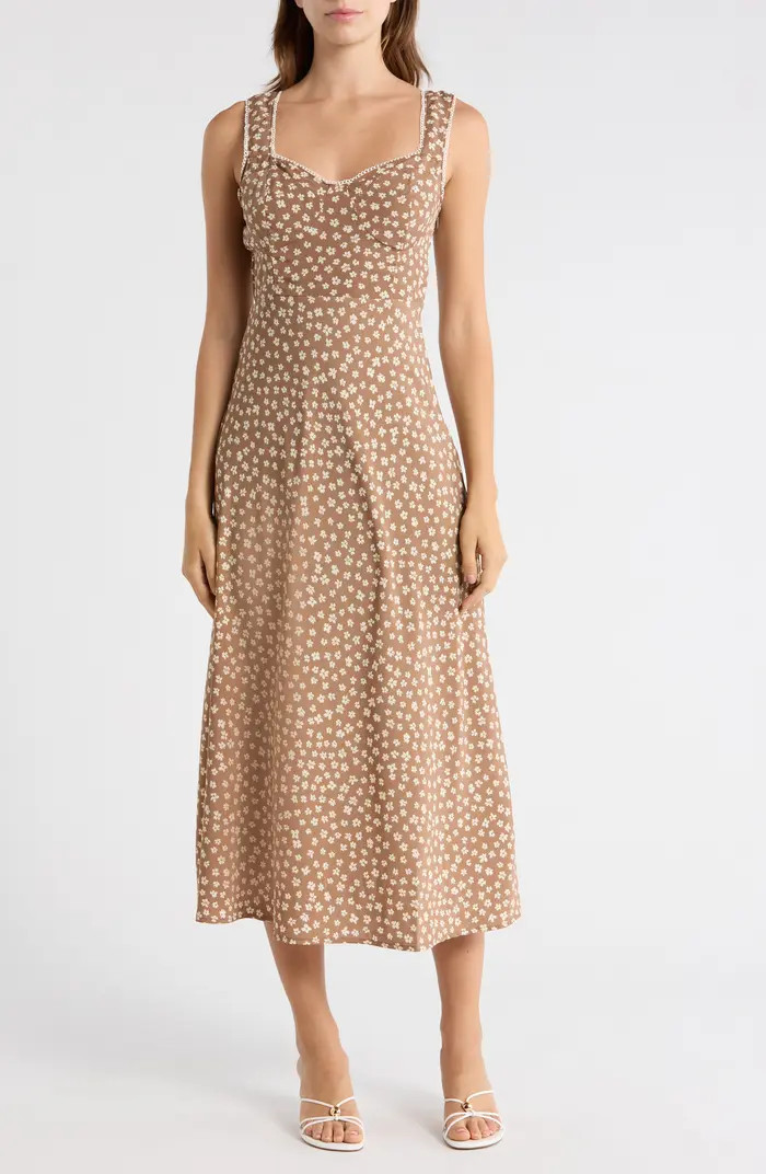 Ditsy Floral Midi Dress | Nordstrom Rack