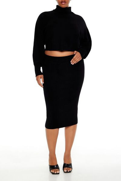 Plus Size Sweater-Knit Top & Skirt Set | Forever 21