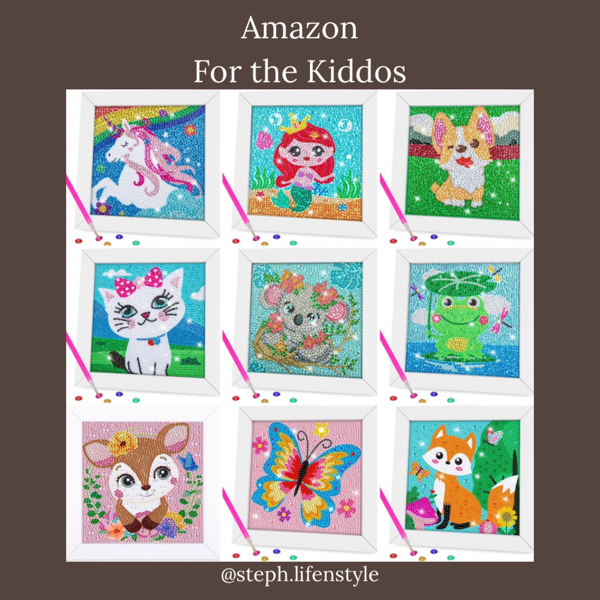 Amazon - Gift ideas for the kiddos! 
Diamond art! ✨
My girls LOVE these! ♥️
#amazon #giftideas #kids #diamondart 

#LTKFindsUnder50 #LTKGiftGuide #LTKKids