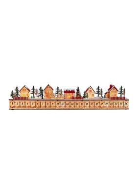 Kurt S. Adler 6.7-Inch Light-Up Christmas Village With Advent Calender | Belk