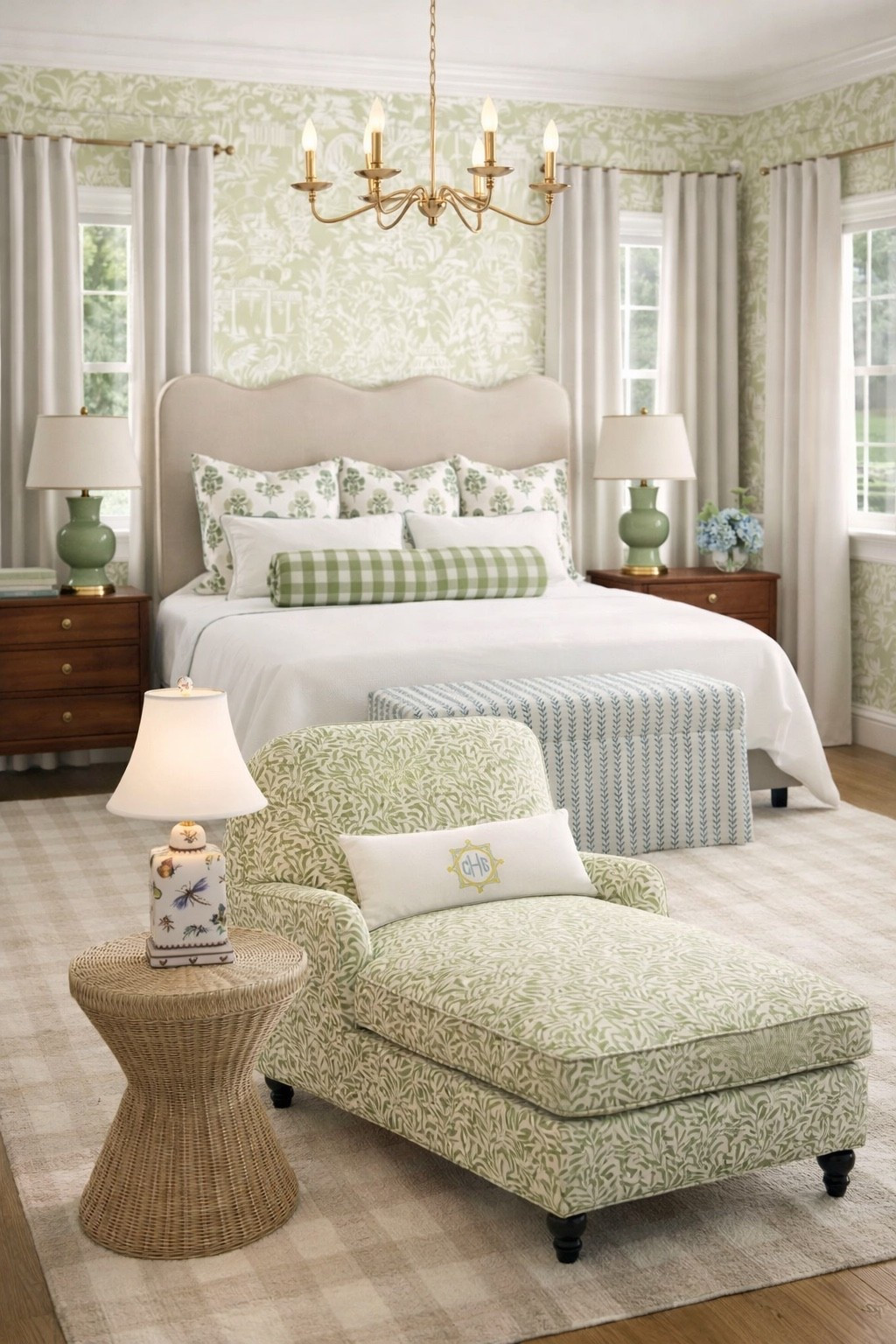 Obsessed with this green patterned bedroom design! 

#LTKdayinmylife #LTKSaleAlert #LTKHome