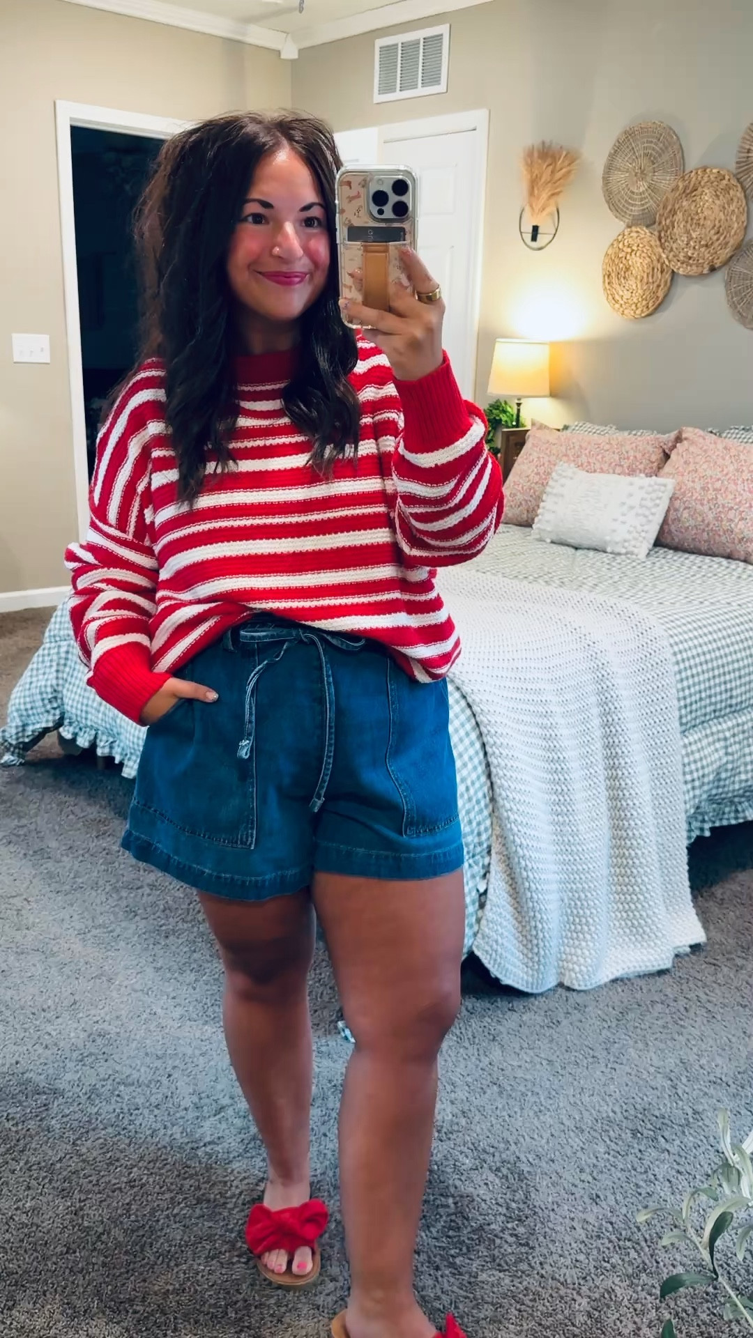 ✨ Stripes + denim shorts = a classic combo that never goes out of style! Easy, comfortable, and perfect for those cooler summer evenings when you want a little extra layer without sacrificing style. ☀️🤍


sandals: fit true to size // wearing a 5
shorts: fit true to size // wearing a large
sweater: fits oversized // wearing a large 

 #LTKootd #LTKMidsize