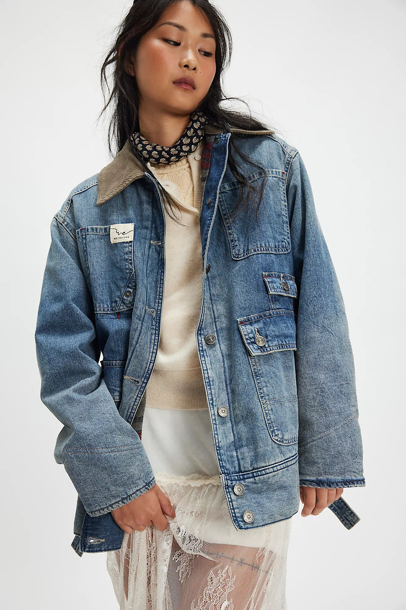 We The Free Sweet Talk Denim Barn Coat | Free People (Global - UK&FR Excluded)