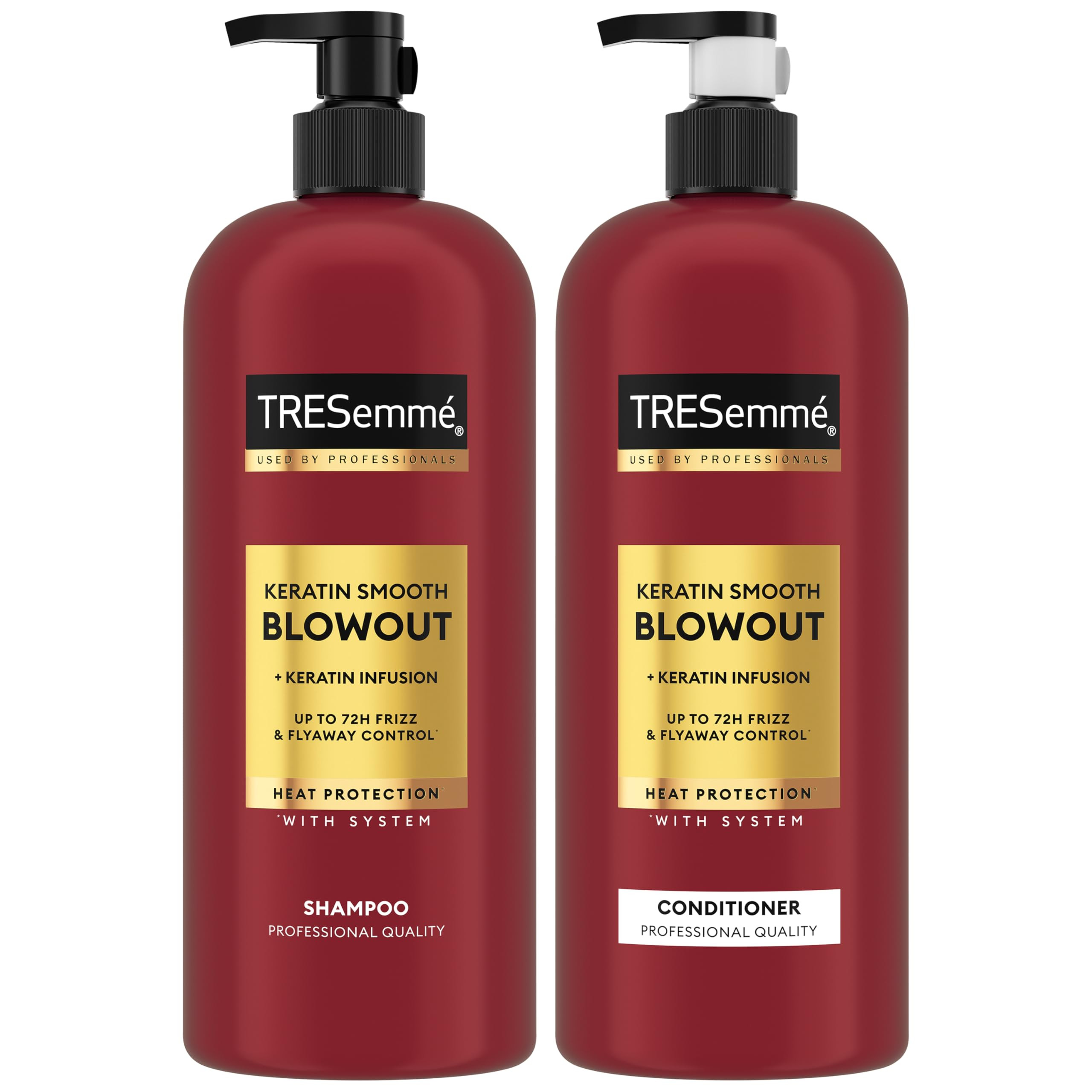TRESemmé Shampoo and Conditioner, Keratin Smooth – Anti-Frizz Hair Products for Sleek Hair, 28... | Amazon (US)