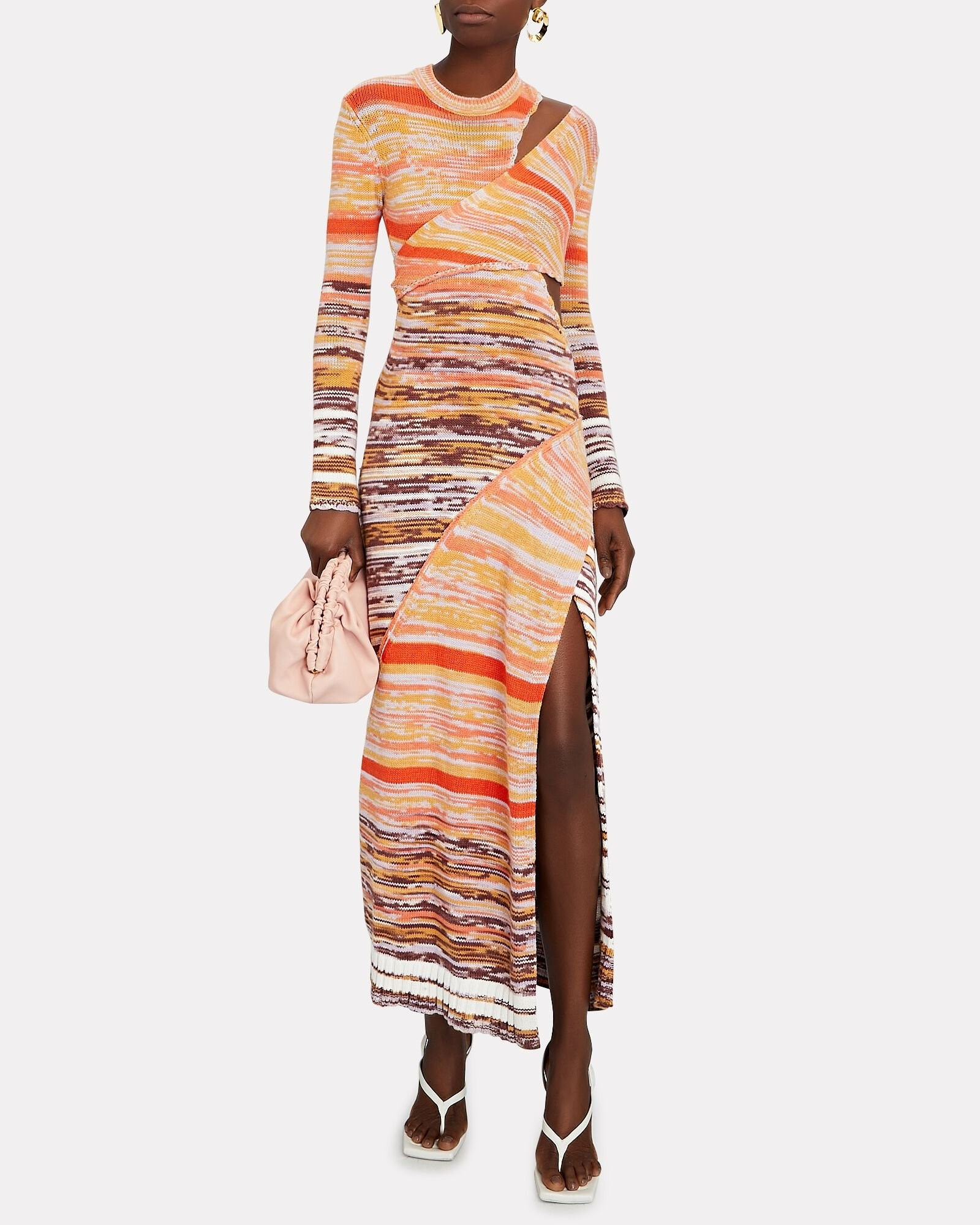 Selah Space Dye Cotton-Wool Midi Dress | INTERMIX