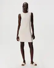 Fluid Crepe Sleeveless Shift Dress | Quince