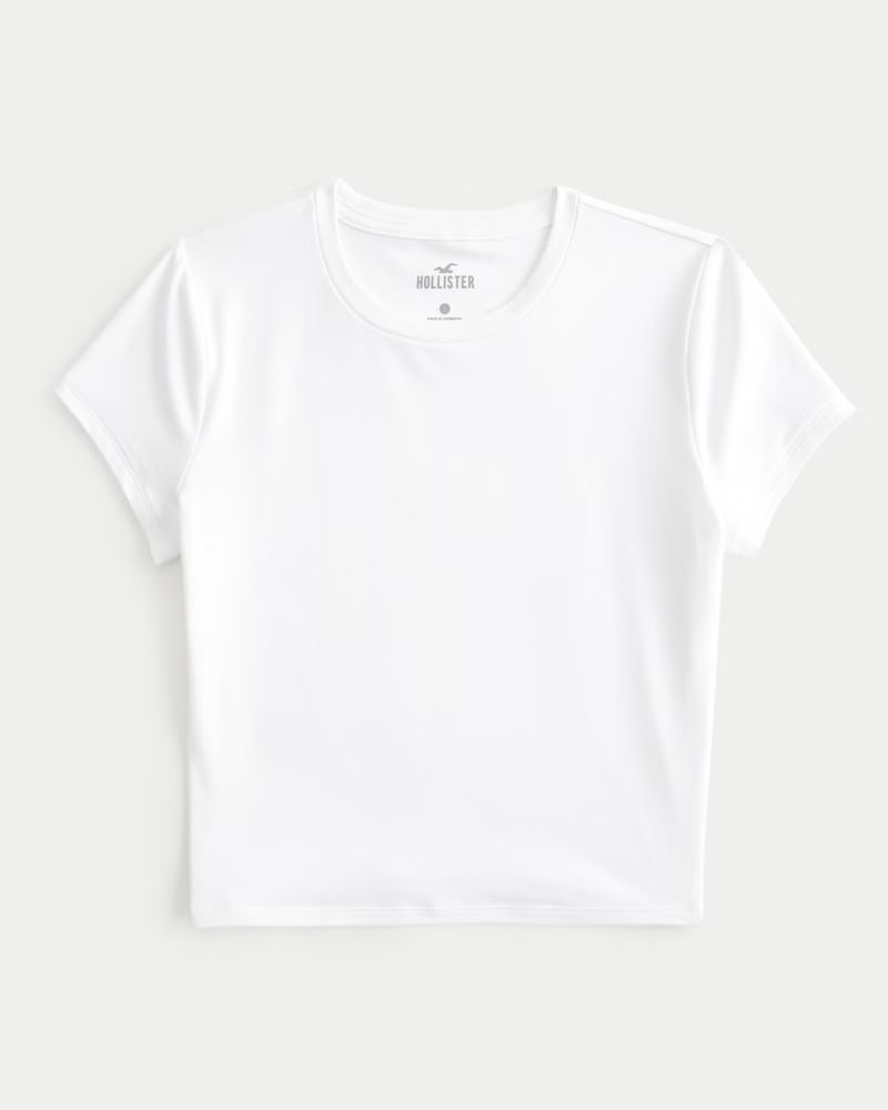 Women's Soft Stretch Seamless Fabric Crew Baby Tee | Women's Tops | HollisterCo.com | Hollister (US)