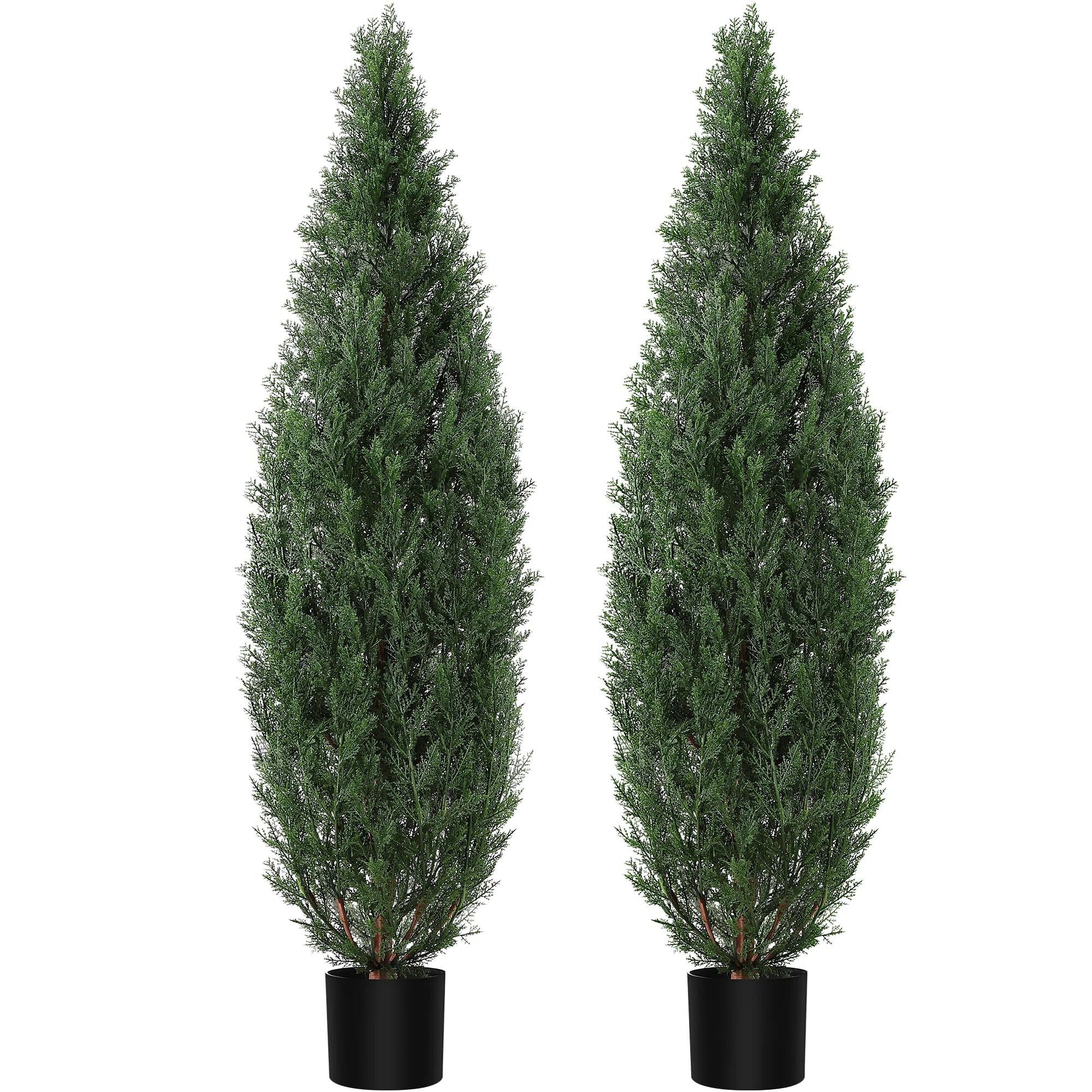 2Pcs Artificial Topiary Tree, Artificial Cedar Topiary Trees | Wayfair North America