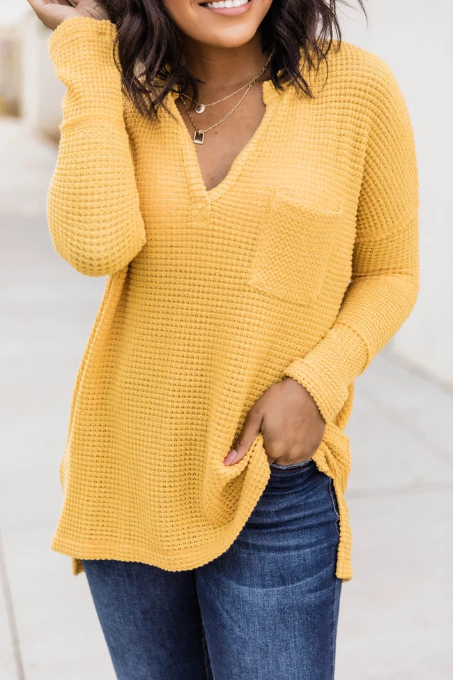 Always Loving You Most Mustard Blouse FINAL SALE | The Pink Lily Boutique