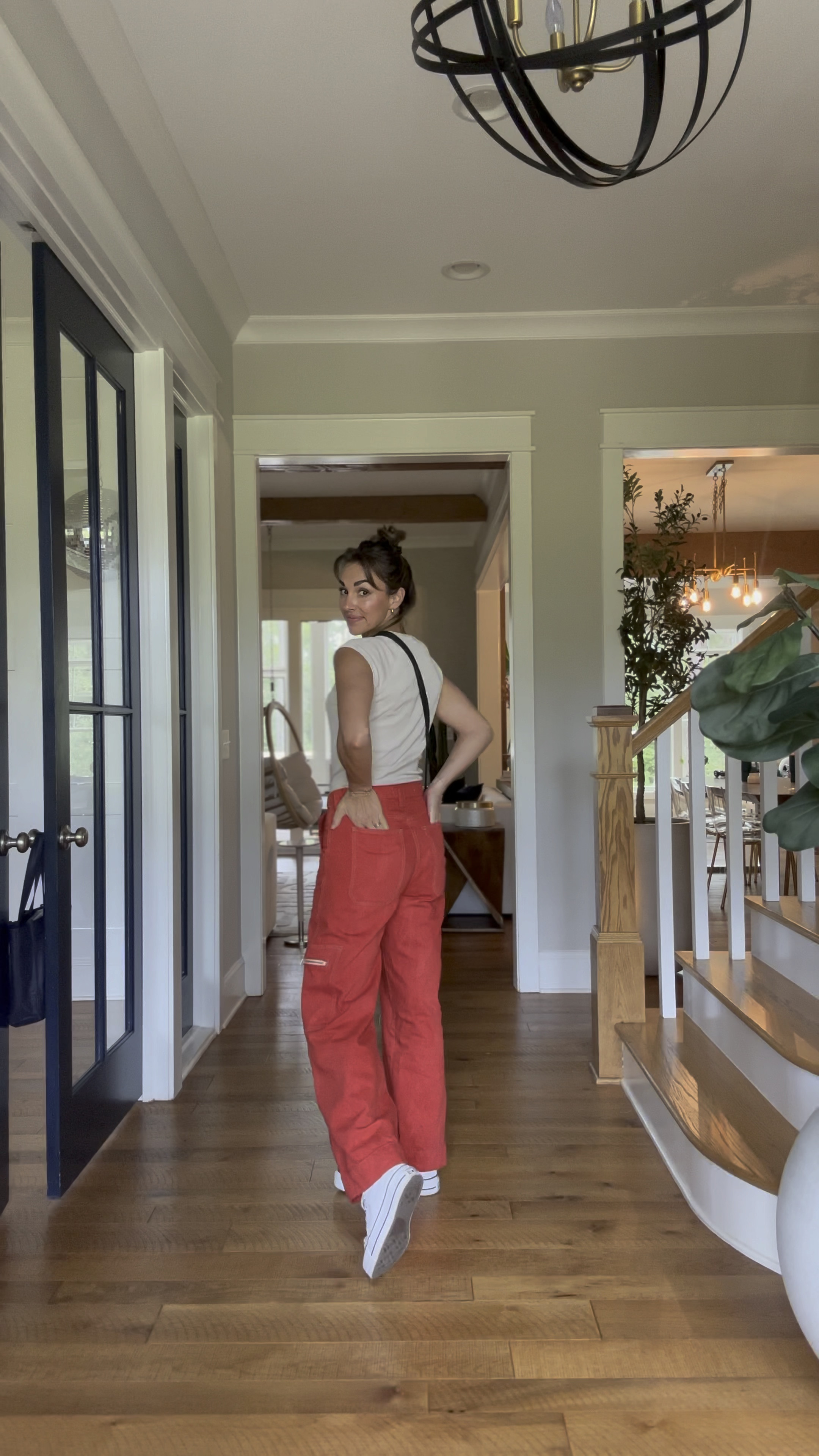 Cargo jeans were off white and I dyed them (wild fable target). Baseball tee is Zara, purse is vintage coach from my mama