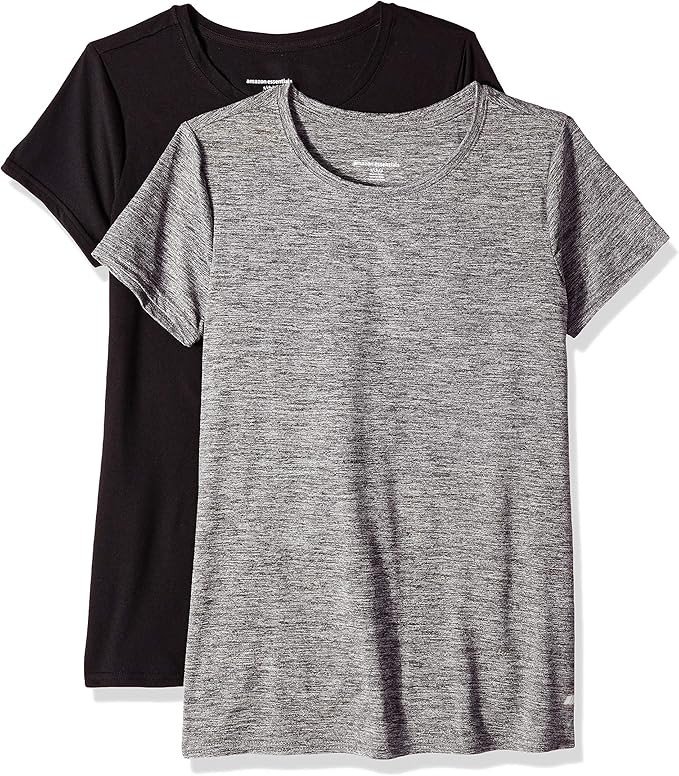 Amazon Essentials Women's 2-Pack Tech Stretch Short-Sleeve Crewneck T-Shirt | Amazon (US)